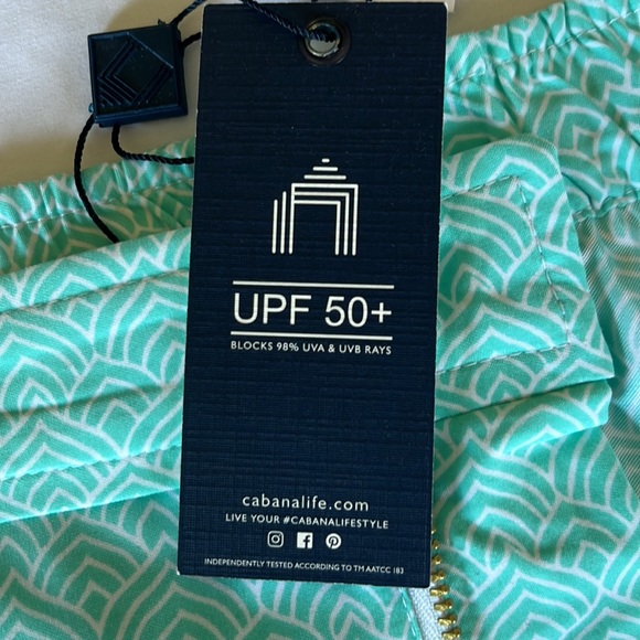 Cabana Life Seafoam Print Board Shorts NWT - Picture 6 of 9
